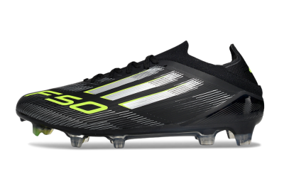 Adidas F50 Elite FG Firm Ground Soccer Cleats - Black/Silver/Yellow