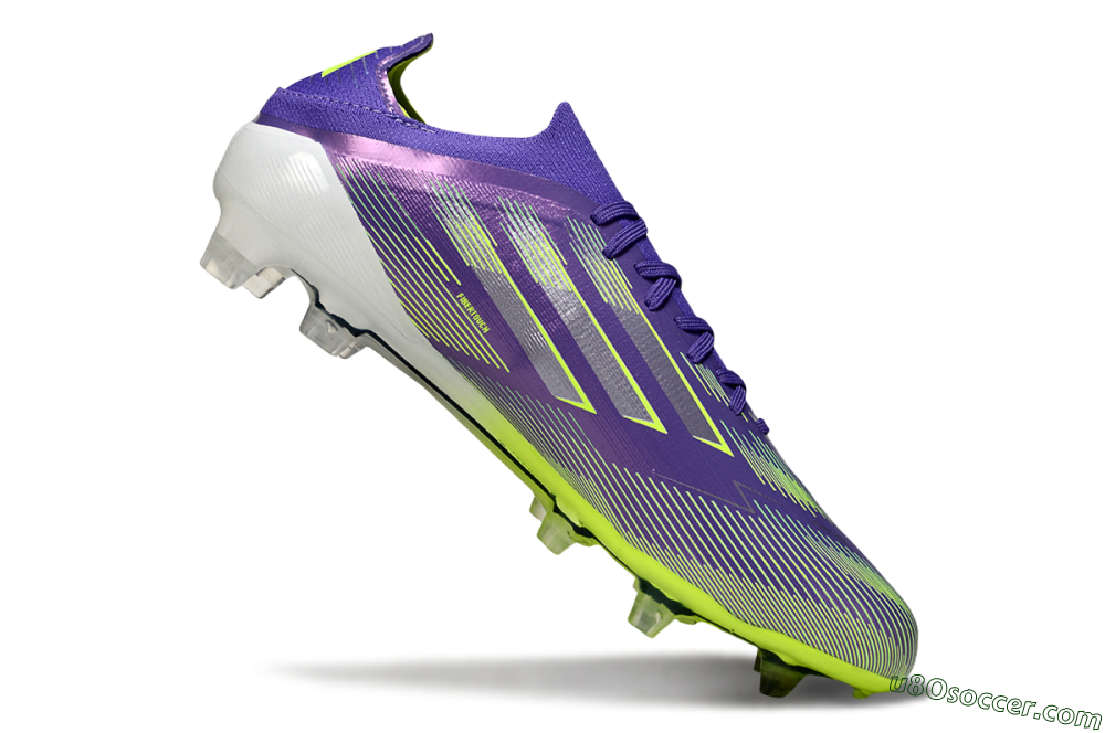 Adidas F50 Elite FG Firm Ground Soccer Cleats - Purple/Silver/Yellow 4
