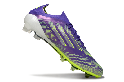 Adidas F50 Elite FG Firm Ground Soccer Cleats - Purple/Silver/Yellow