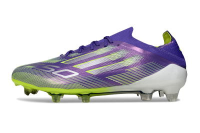 Adidas F50 Elite FG Firm Ground Soccer Cleats - Purple/Silver/Yellow