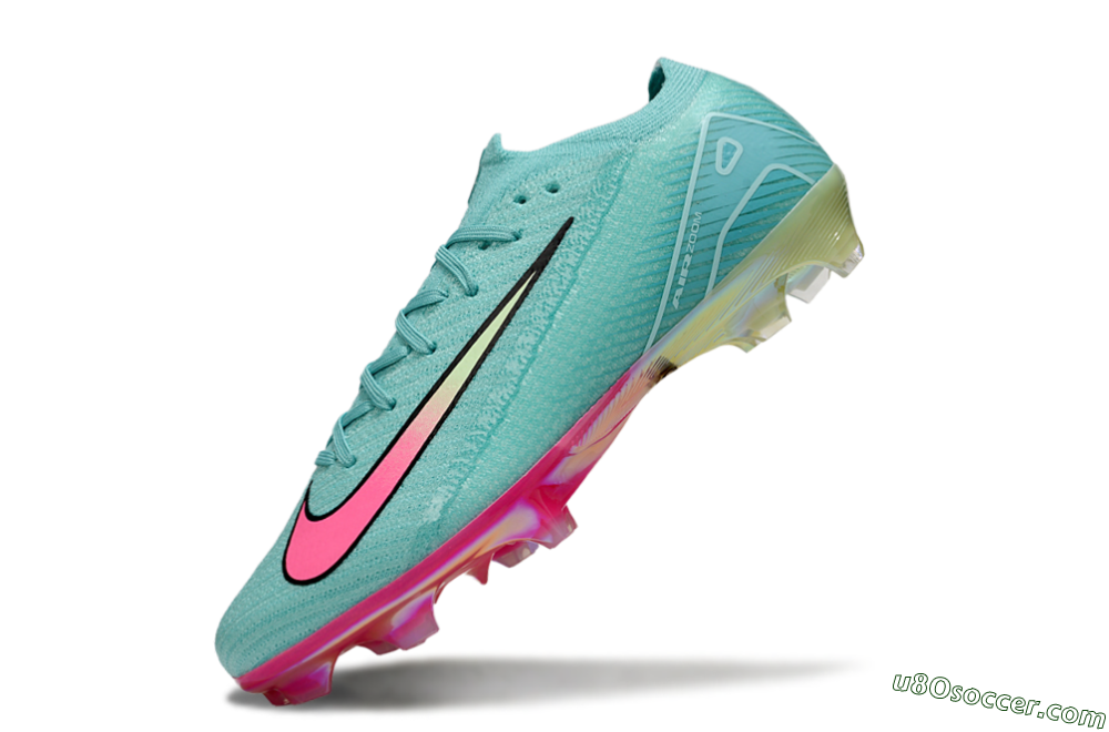 Nike Air Zoom Mercurial Vapor 16 Elite FG Firm Ground Soccer Cleats - Jade/Pink/Yellow 5