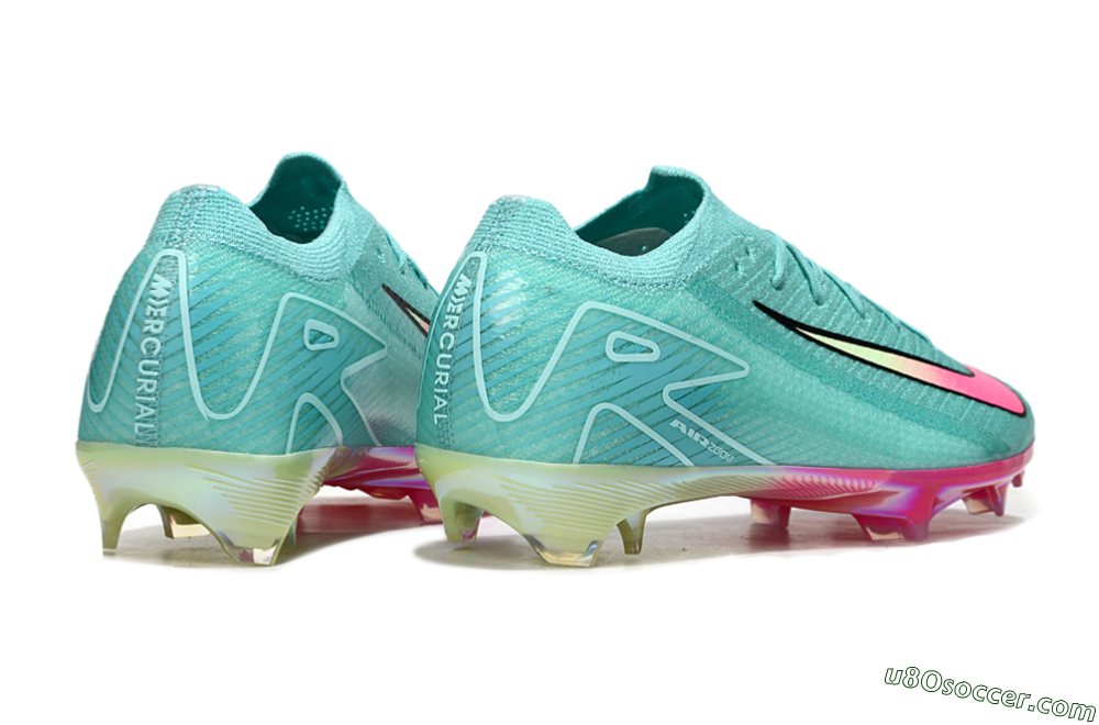 Nike Air Zoom Mercurial Vapor 16 Elite FG Firm Ground Soccer Cleats - Jade/Pink/Yellow 6