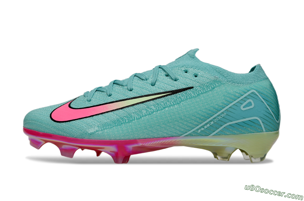 Nike Air Zoom Mercurial Vapor 16 Elite FG Firm Ground Soccer Cleats - Jade/Pink/Yellow 2