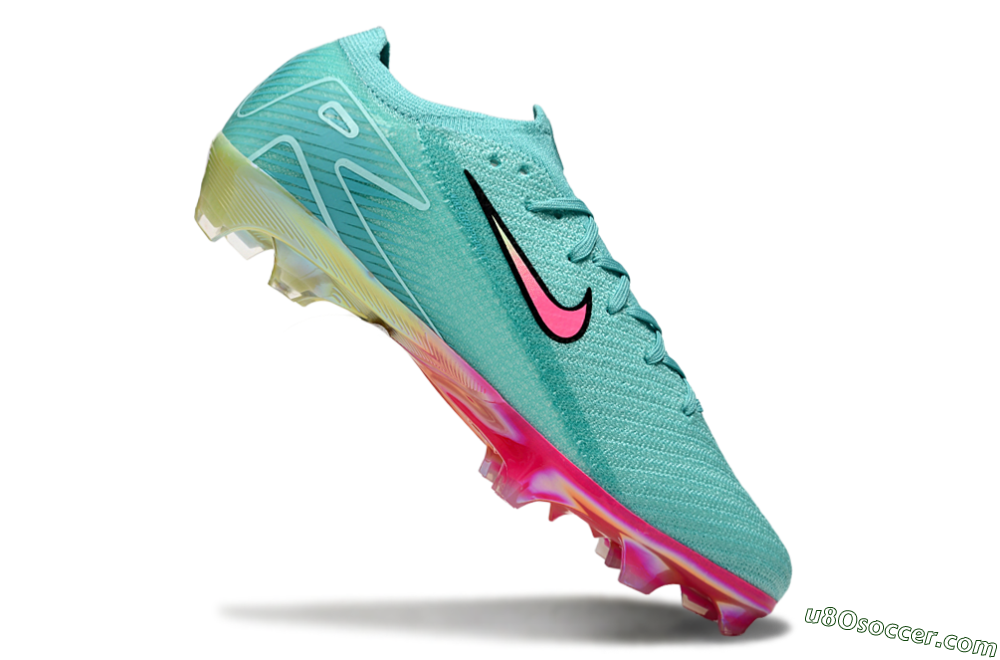 Nike Air Zoom Mercurial Vapor 16 Elite FG Firm Ground Soccer Cleats - Jade/Pink/Yellow 4