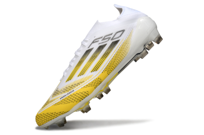 Adidas F50 Elite FG Firm Ground Soccer Cleats - White/Yellow/Black