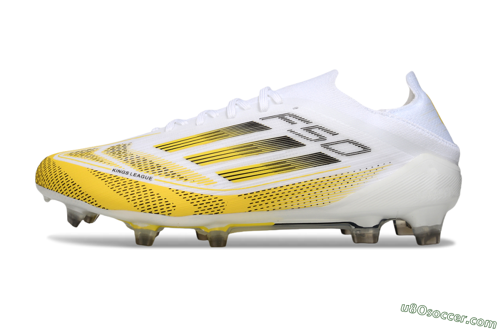 Adidas F50 Elite FG Firm Ground Soccer Cleats - White/Yellow/Black 2