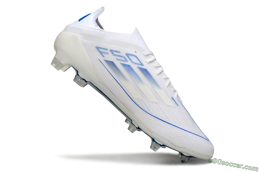 Adidas F50 Elite FG Firm Ground Soccer Cleats - White/Blue 4