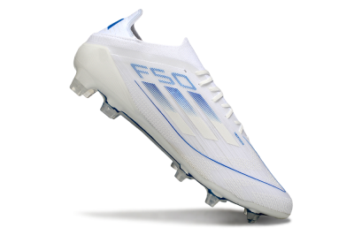 Adidas F50 Elite FG Firm Ground Soccer Cleats - White/Blue