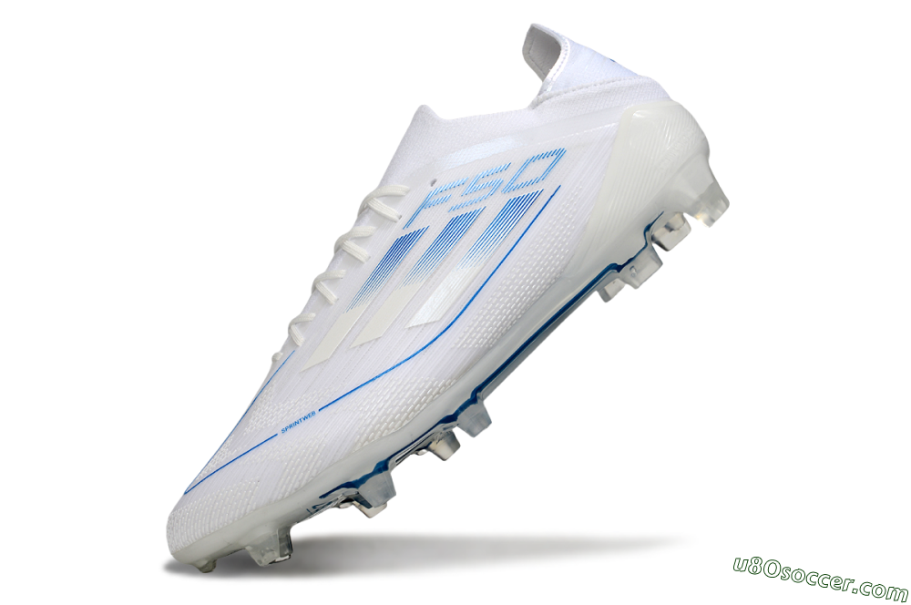Adidas F50 Elite FG Firm Ground Soccer Cleats - White/Blue 5