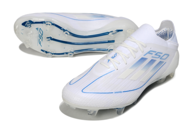 Adidas F50 Elite FG Firm Ground Soccer Cleats - White/Blue