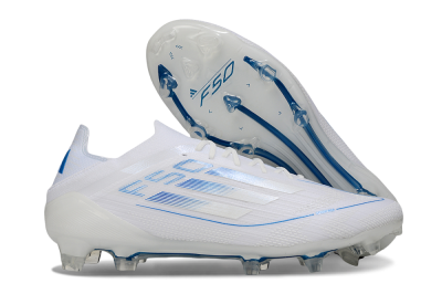 Adidas F50 Elite FG Firm Ground Soccer Cleats - White/Blue