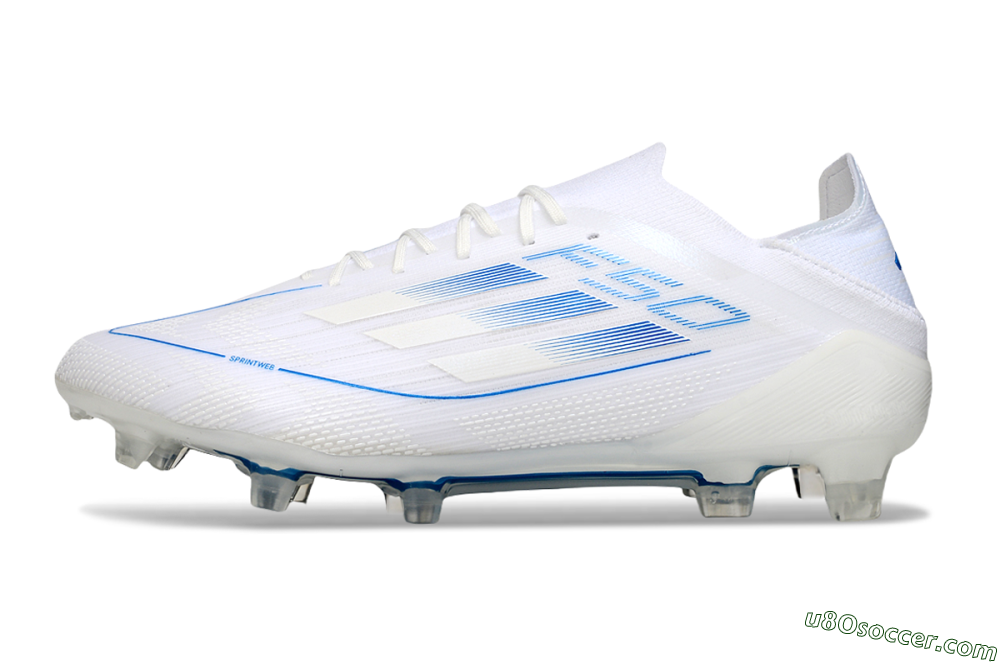 Adidas F50 Elite FG Firm Ground Soccer Cleats - White/Blue 2