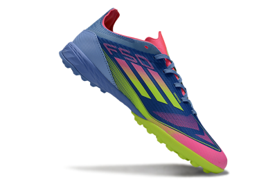 Adidas F50 Pro TF Artificial Turf Soccer Shoes - Blue/Yellow/Pink