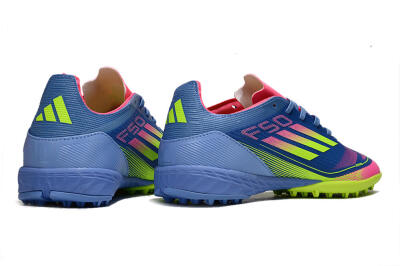 Adidas F50 Pro TF Artificial Turf Soccer Shoes - Blue/Yellow/Pink