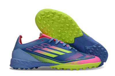 Adidas F50 Pro TF Artificial Turf Soccer Shoes - Blue/Yellow/Pink