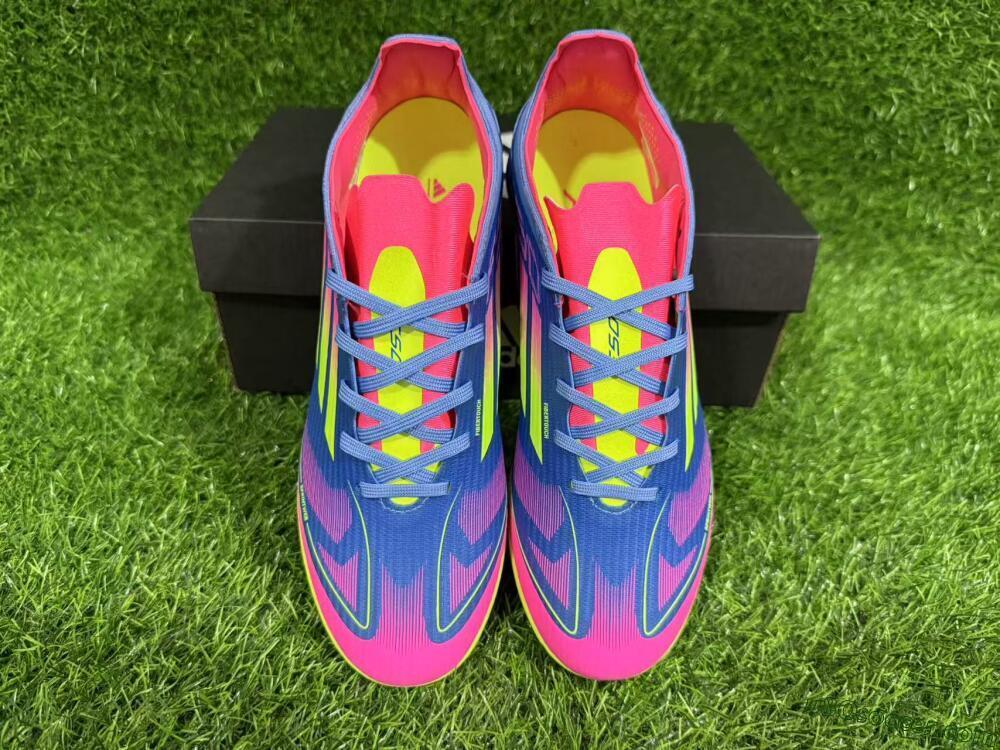 Adidas F50 Pro TF Artificial Turf Soccer Shoes - Blue/Yellow/Pink