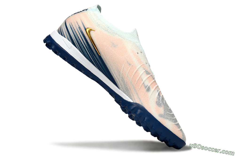 Nike Phantom GX 2 Elite TF Artificial Turf Soccer Shoes - Pink/Blue/Gold 4