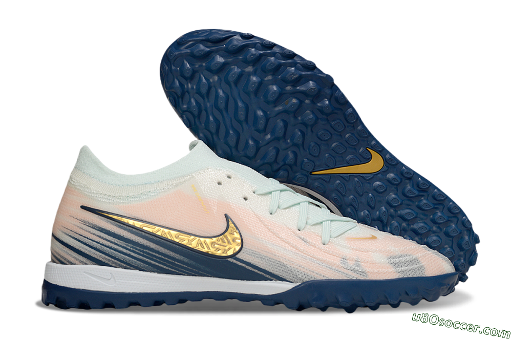 Nike Phantom GX 2 Elite TF Artificial Turf Soccer Shoes - Pink/Blue/Gold 1