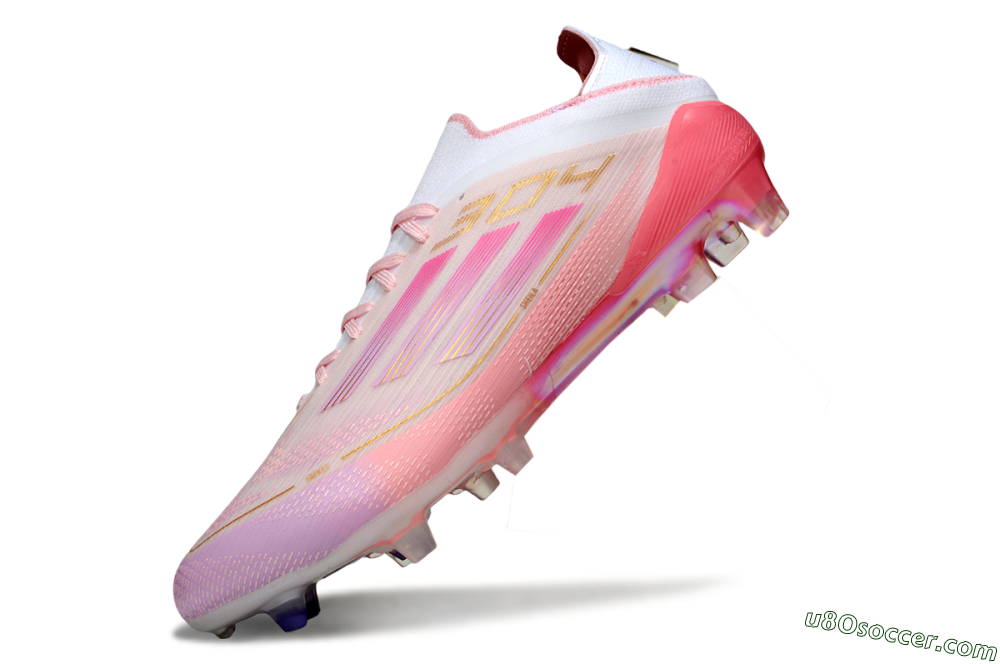 Adidas F50 Elite 304 FG Firm Ground Soccer Cleats - Pink/White/Gold 5