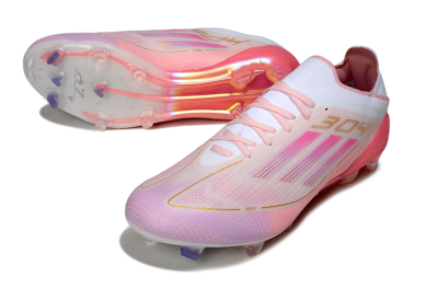 Adidas F50 Elite 304 FG Firm Ground Soccer Cleats - Pink/White/Gold