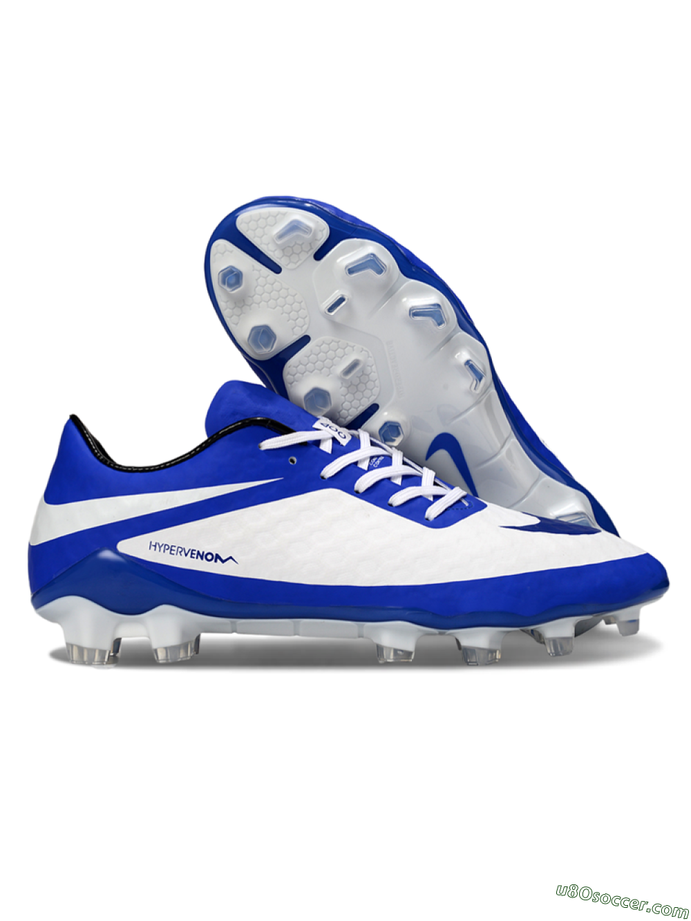 Nike Hypervenom Phantom FG Firm Ground Soccer Cleats - White/Blue 1