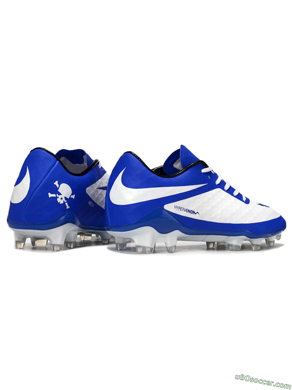 Nike Hypervenom Phantom FG Firm Ground Soccer Cleats - White/Blue 6