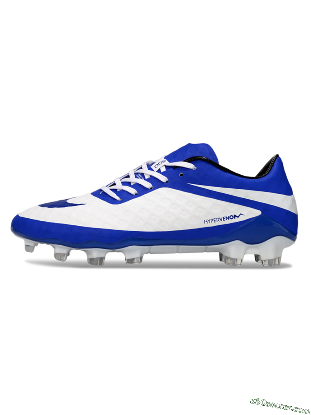 Nike Hypervenom Phantom FG Firm Ground Soccer Cleats - White/Blue 2