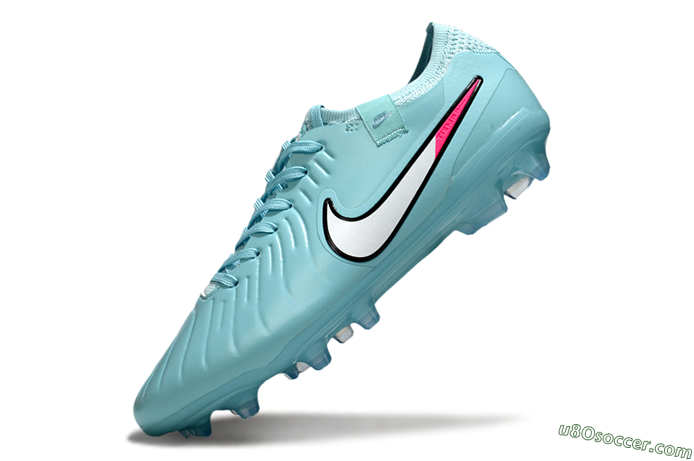 Nike Tiempo Legend 10 Elite FG Firm Ground Soccer Cleats - Jade/White/Pink 6