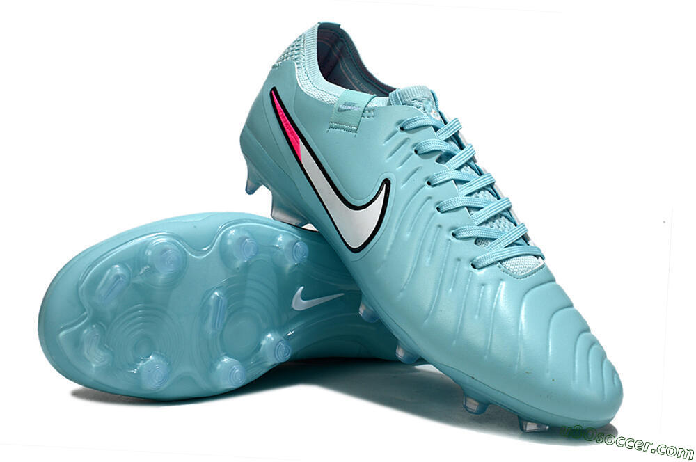 Nike Tiempo Legend 10 Elite FG Firm Ground Soccer Cleats - Jade/White/Pink 4