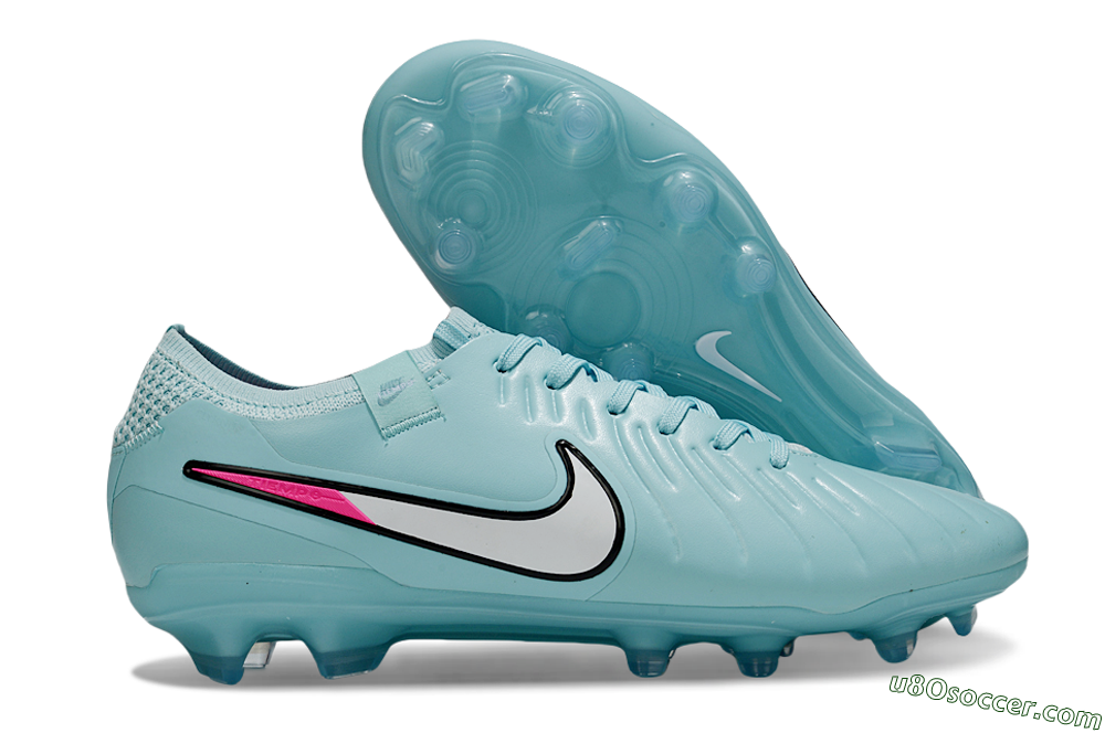 Nike Tiempo Legend 10 Elite FG Firm Ground Soccer Cleats - Jade/White/Pink 1