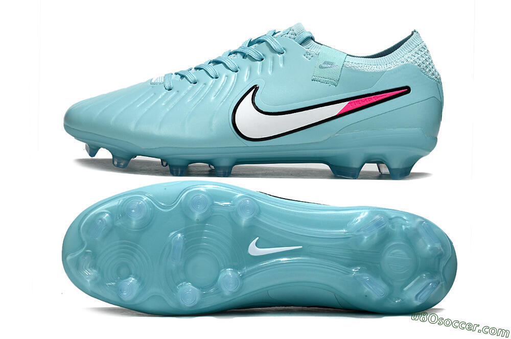 Nike Tiempo Legend 10 Elite FG Firm Ground Soccer Cleats - Jade/White/Pink 0
