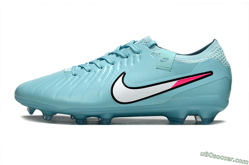 Nike Tiempo Legend 10 Elite FG Firm Ground Soccer Cleats - Jade/White/Pink 2