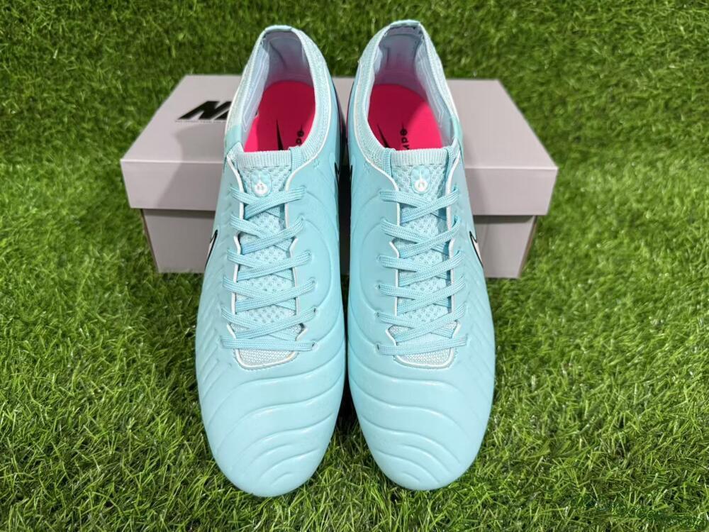 Nike Tiempo Legend 10 Elite FG Firm Ground Soccer Cleats - Jade/White/Pink