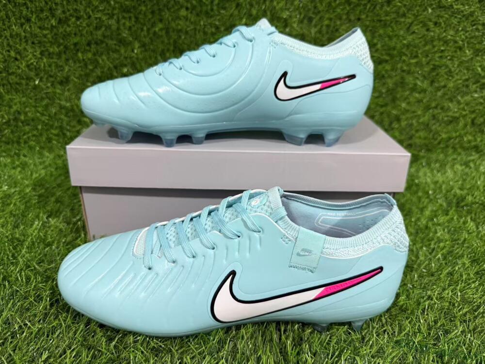 Nike Tiempo Legend 10 Elite FG Firm Ground Soccer Cleats - Jade/White/Pink