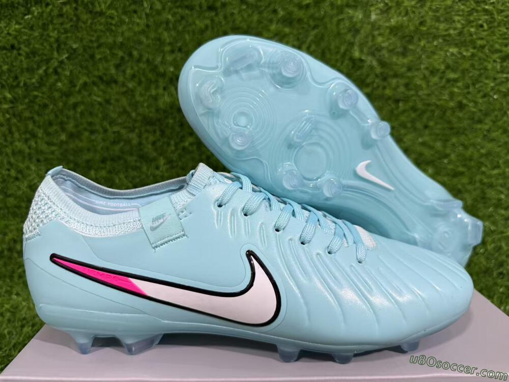 Nike Tiempo Legend 10 Elite FG Firm Ground Soccer Cleats - Jade/White/Pink