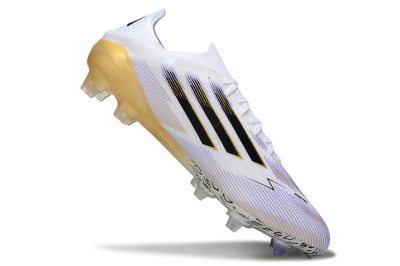 Adidas F50 Elite FG Firm Ground Soccer Cleats - White/Purple/Gold