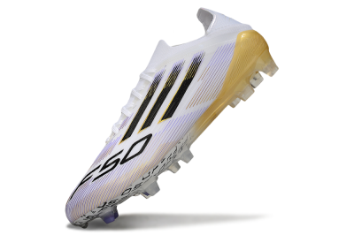 Adidas F50 Elite FG Firm Ground Soccer Cleats - White/Purple/Gold
