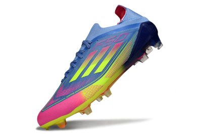 Adidas F50 Elite FG Firm Ground Soccer Cleats - Blue/Yellow/Pink