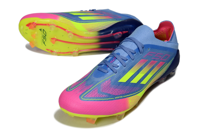 Adidas F50 Elite FG Firm Ground Soccer Cleats - Blue/Yellow/Pink