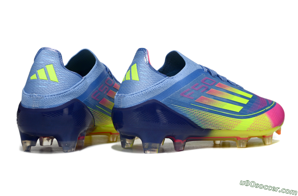 Adidas F50 Elite FG Firm Ground Soccer Cleats - Blue/Yellow/Pink 6