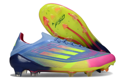 Adidas F50 Elite FG Firm Ground Soccer Cleats - Blue/Yellow/Pink