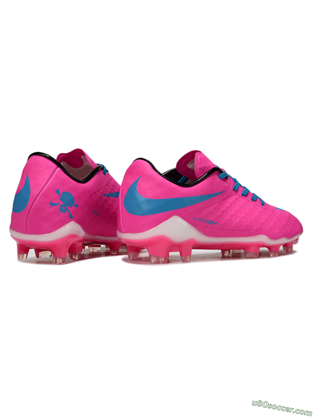 Nike Hypervenom Phantom FG Firm Ground Soccer Cleats - Pink/Blue/White 6