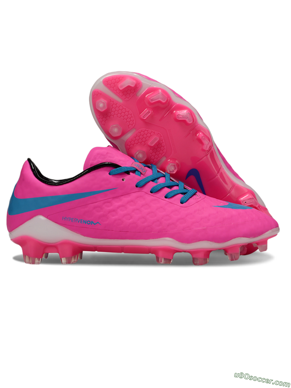 Nike Hypervenom Phantom FG Firm Ground Soccer Cleats - Pink/Blue/White 1