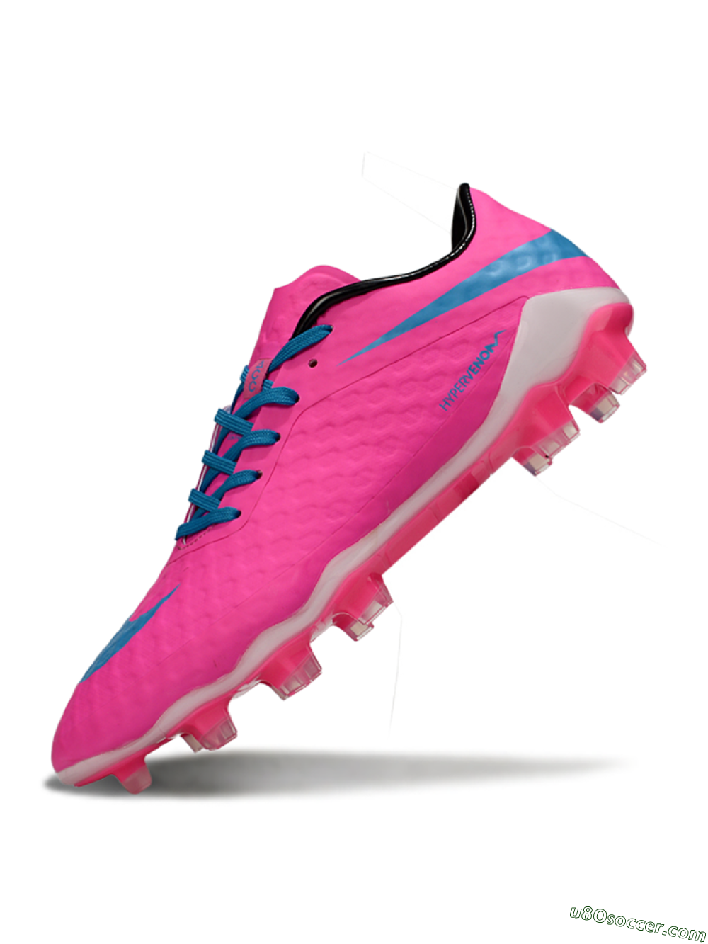 Nike Hypervenom Phantom FG Firm Ground Soccer Cleats - Pink/Blue/White 5