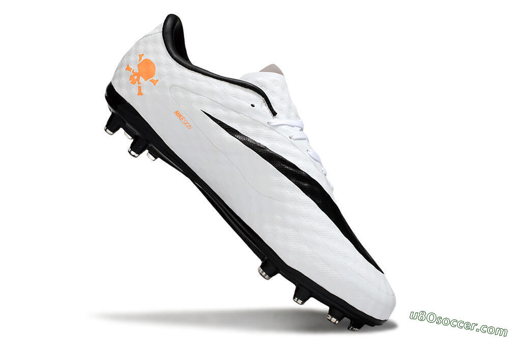 Nike Hypervenom Phantom FG Firm Ground Soccer Cleats - White/Black/Orange 4