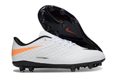 Nike Hypervenom Phantom FG Firm Ground Soccer Cleats - White/Black/Orange