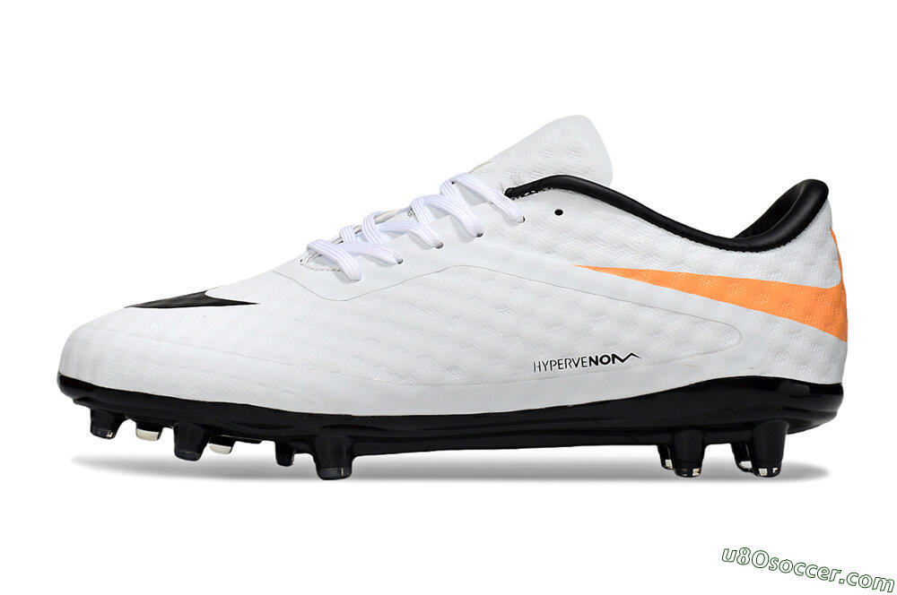 Nike Hypervenom Phantom FG Firm Ground Soccer Cleats - White/Black/Orange 2
