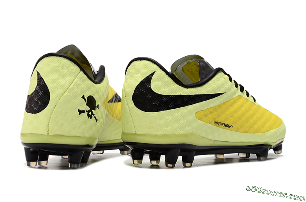 Nike Hypervenom Phantom FG Firm Ground Soccer Cleats - Yellow/Black/Silver 6