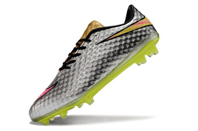Nike Hypervenom Phantom FG Firm Ground Soccer Cleats - Silver/Pink/Yellow