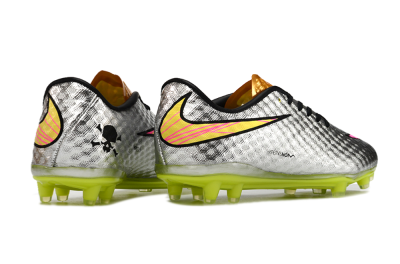 Nike Hypervenom Phantom FG Firm Ground Soccer Cleats - Silver/Pink/Yellow
